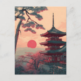 Postal Japón Padoda vintage