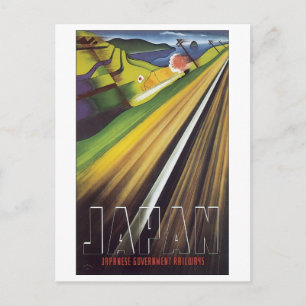 Postal Japón, Poster del Ferrocarril del Gobierno Japonés