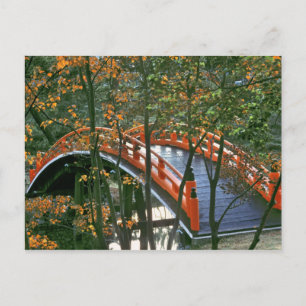 Postal Japón, Pref. de Nara, Nara. El Puente Real brilla