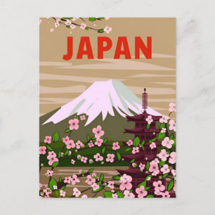 Postal Japón tokyo Viaje acuarela Asia