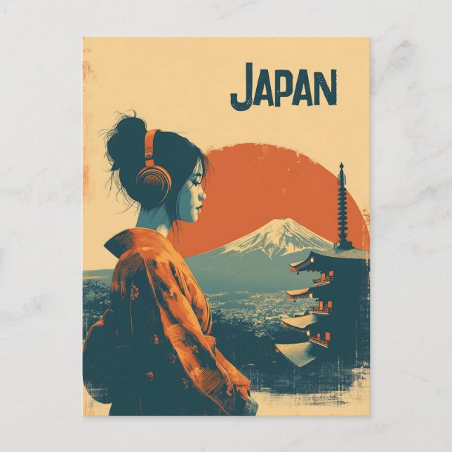 Postal Japón vintage (Anverso)