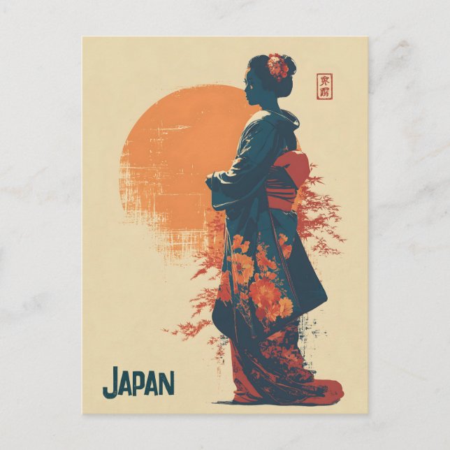 Postal Japón vintage (Anverso)