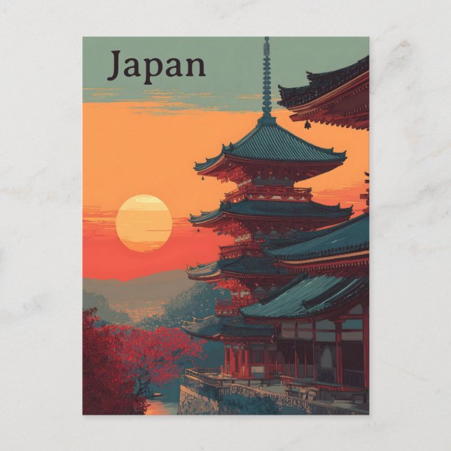 Postal Japón vintage (Anverso)