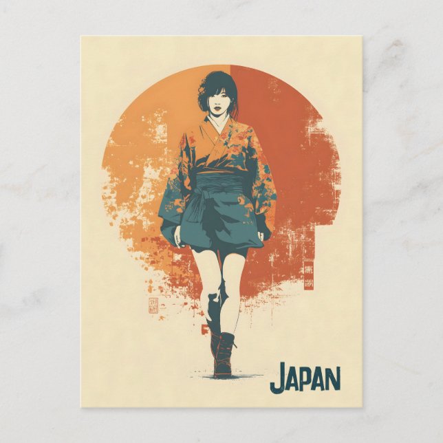Postal Japón vintage (Anverso)