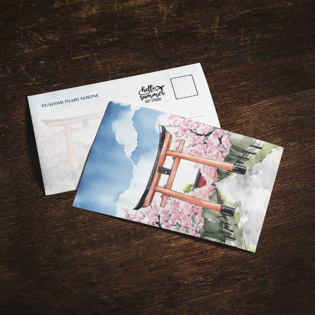 Postal japonesa del santuario Fushimi Inari (Subido por el creador)