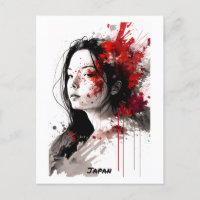 Postal japonesa - Retrato - Mundo de las mujeres