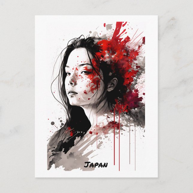 Postal japonesa - Retrato - Mundo de las mujeres (Anverso)