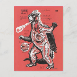 Postal japonesa vintage para el mono de la pista d