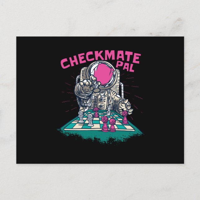 Postal Jaque mate Astronauta Chess (Anverso)