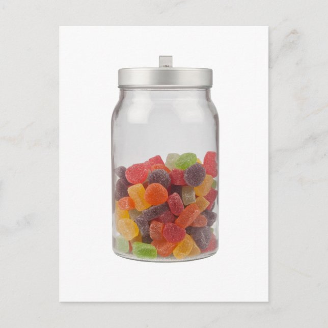 Postal Jar de caramelos de goma (Anverso)