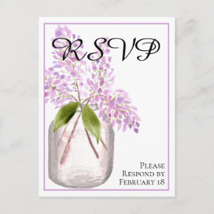 Postal Jar de la boda acuarela rusa de Lilacs RSVP