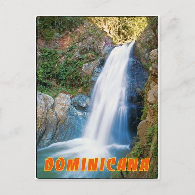 Postal Jarabacoa Falls Dominicana (Anverso)