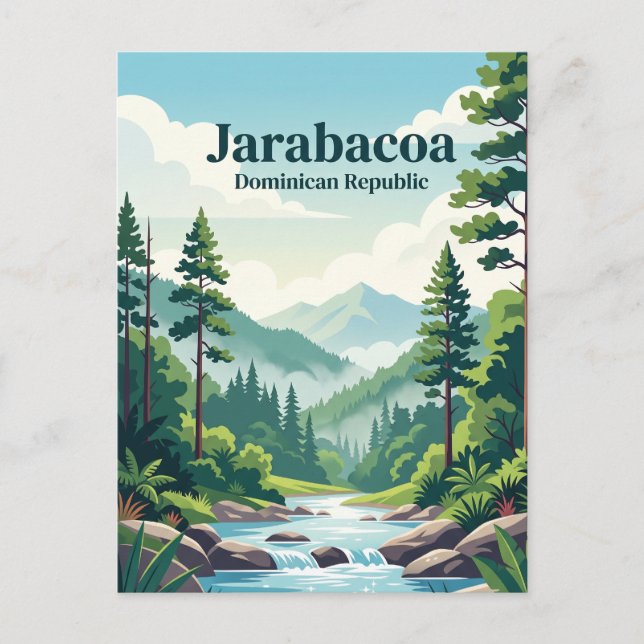 Postal Jarabacoa República Dominicana (Anverso)