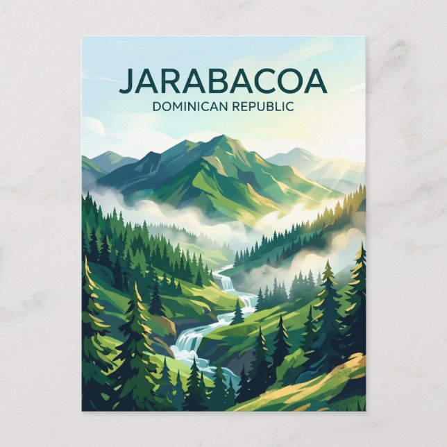 Postal Jarabacoa República Dominicana (Anverso)