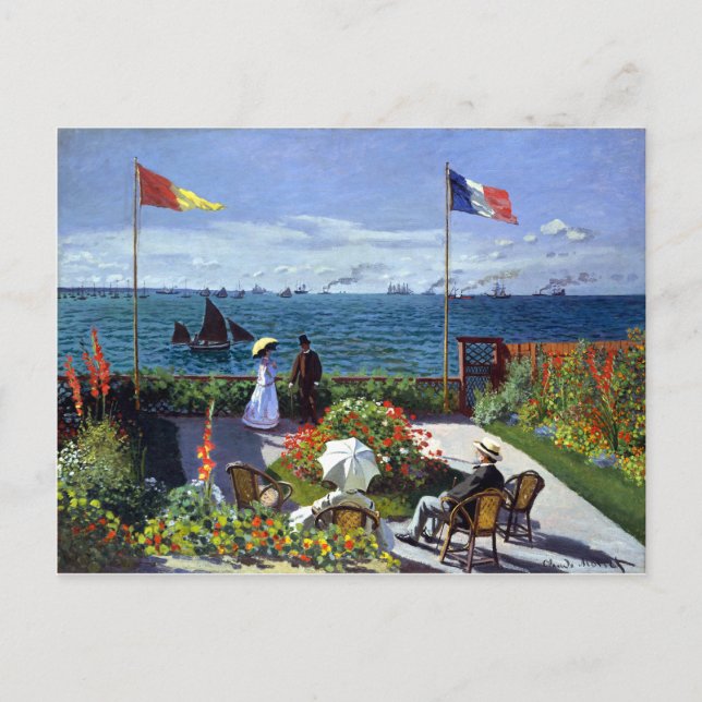 Postal Jardin à Sainte-Adresse por Claude Monet (Anverso)