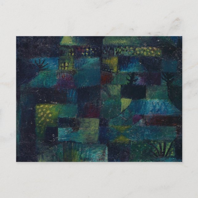 Postal Jardín aterrazado, 1920 por Paul Klee (Anverso)