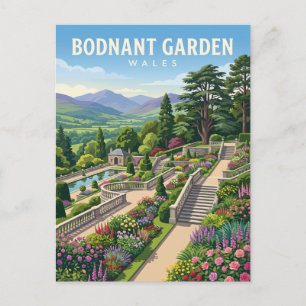 Postal Jardín Bodnant Gales