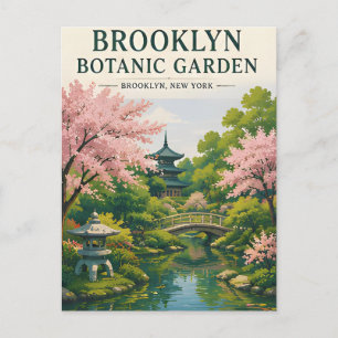 Postal Jardín Botánico de Brooklyn Serenidad de Flor de C
