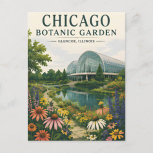 Postal Jardín Botánico de Chicago Conservatorio Floral