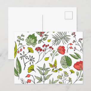 Postal Jardín Botánico de Flor Silvestre