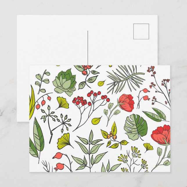 Postal Jardín Botánico de Flor Silvestre (Anverso / Reverso)