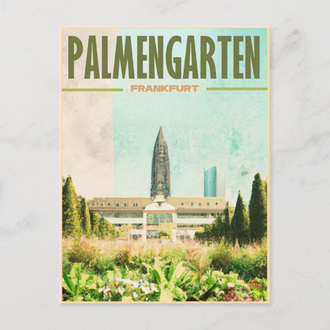 Postal jardín botánico palmengarten frankfurt (Anverso)