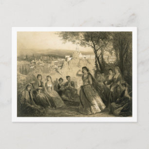 Postal Jardín cerca de Tiflis, Georgia, plato 27 de un li
