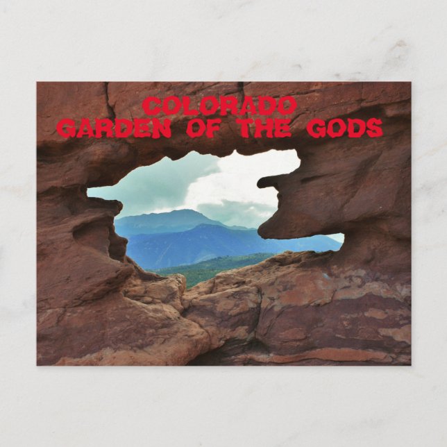Postal Jardín Colorado de los Dioses (Anverso)