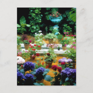 Postal Jardín colorido de Andalucía, España - Rosas