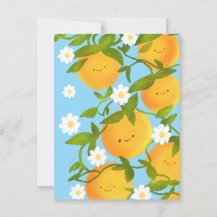 Postal Jardín de árboles de los Naranjas de verano