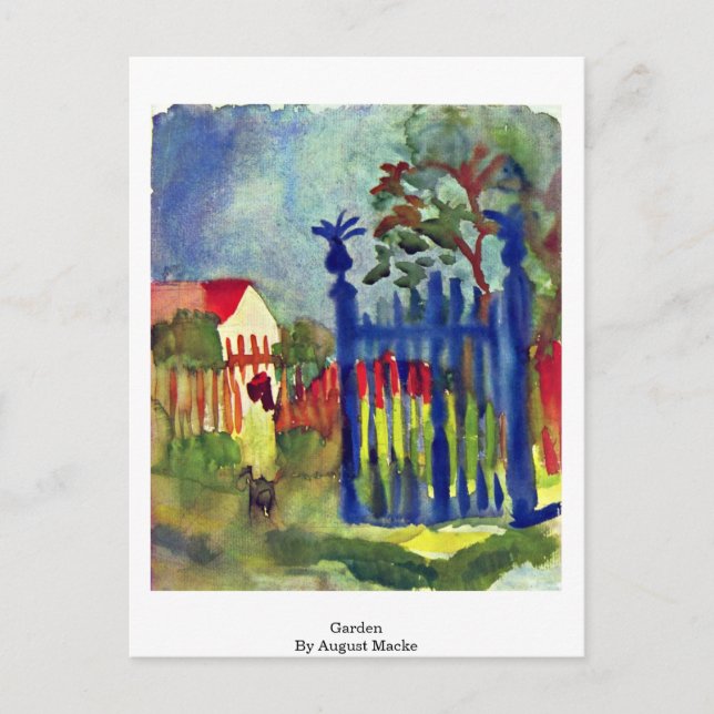 Postal Jardín De August Macke (Anverso)