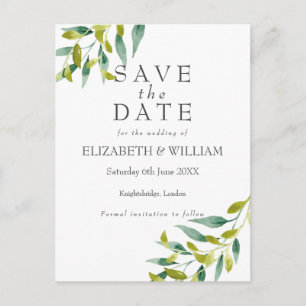 Postal Jardín de Campo Verde Ahorra la Fecha