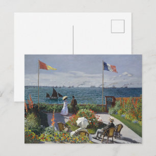 Postal Jardín de Claude Monet en Sainte-Adresse Estampa d