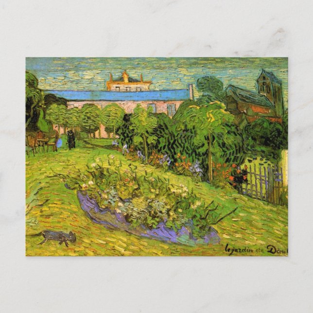 Postal Jardín de Daubigny por Vincent van Gogh, Le Jardin (Anverso)