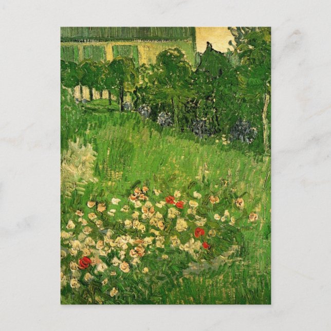 Postal Jardín de Daubigny por Vincent van Gogh, Le Jardin (Anverso)