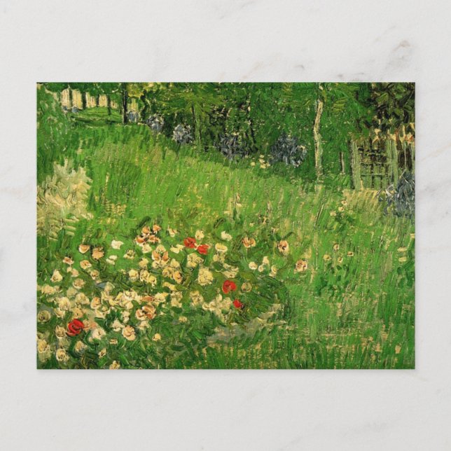 Postal Jardín de Daubigny por Vincent van Gogh, Le Jardin (Anverso)