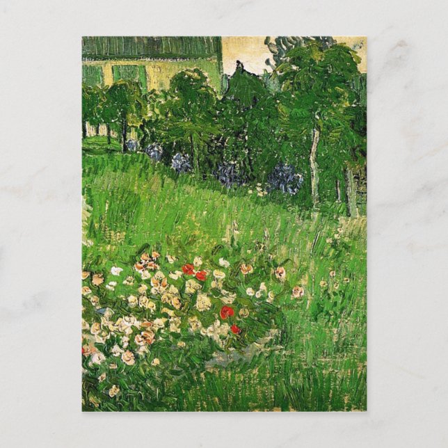 Postal Jardín de Daubigny. Vincent van Gogh. (Anverso)