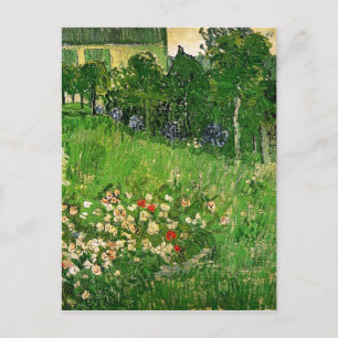 Postal Jardín de Daubigny. Vincent van Gogh. hermoso