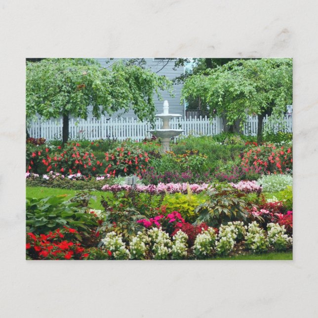 Postal Jardín de flores (Anverso)