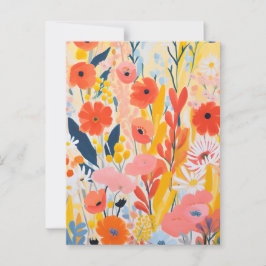 Postal Jardín de flores