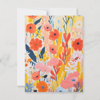 Postal Jardín de flores