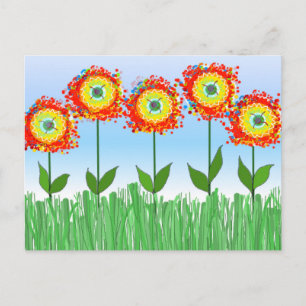 Postal Jardín de Flores Caprichoso