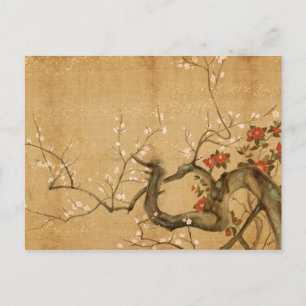 Postal Jardín de flores japonés