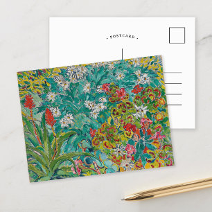 Postal Jardín de flores   Louis Valtat