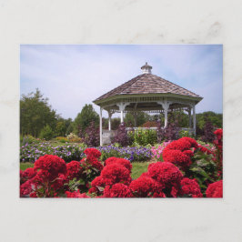 Postal Jardín de flores rojas Gazebo, Mark Edward Westerf