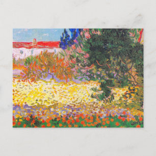 Postal Jardín de flores Vincent Van Gogh