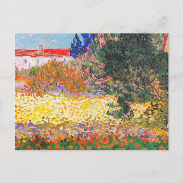 Postal Jardín de flores Vincent Van Gogh (Anverso)