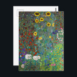 Postal Jardín de granja con girasoles | Gustav Klimt |<br><div class="desc">Farm Garden with Sunflowers es una pintura de 1907 de Gustav Klimt.</div>