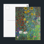 Postal Jardín de granja con girasoles | Gustav Klimt |<br><div class="desc">Farm Garden with Sunflowers es una pintura de 1907 de Gustav Klimt.</div>