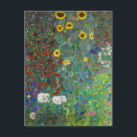 Postal Jardín de granja con girasoles | Gustav Klimt | Fo<br><div class="desc">Farm Garden with Sunflowers es una pintura de 1907 de Gustav Klimt.</div>